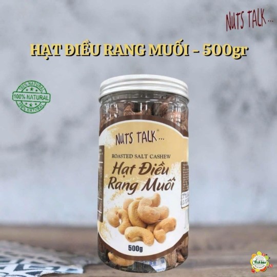Hạt điều rang muối vỏ lụa 500g 