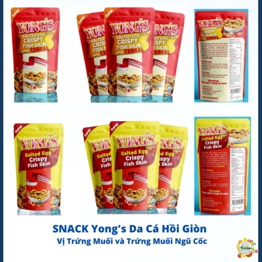 (HẾT HÀNG)SNACK YONG’S DA CÁ HỒI GIÒN SINGAPORE