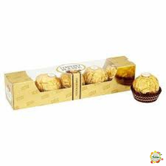 Ferrero Rocher kẹo socola sữa & hạt phỉ nguyên hạt 5 viên 62.5g
